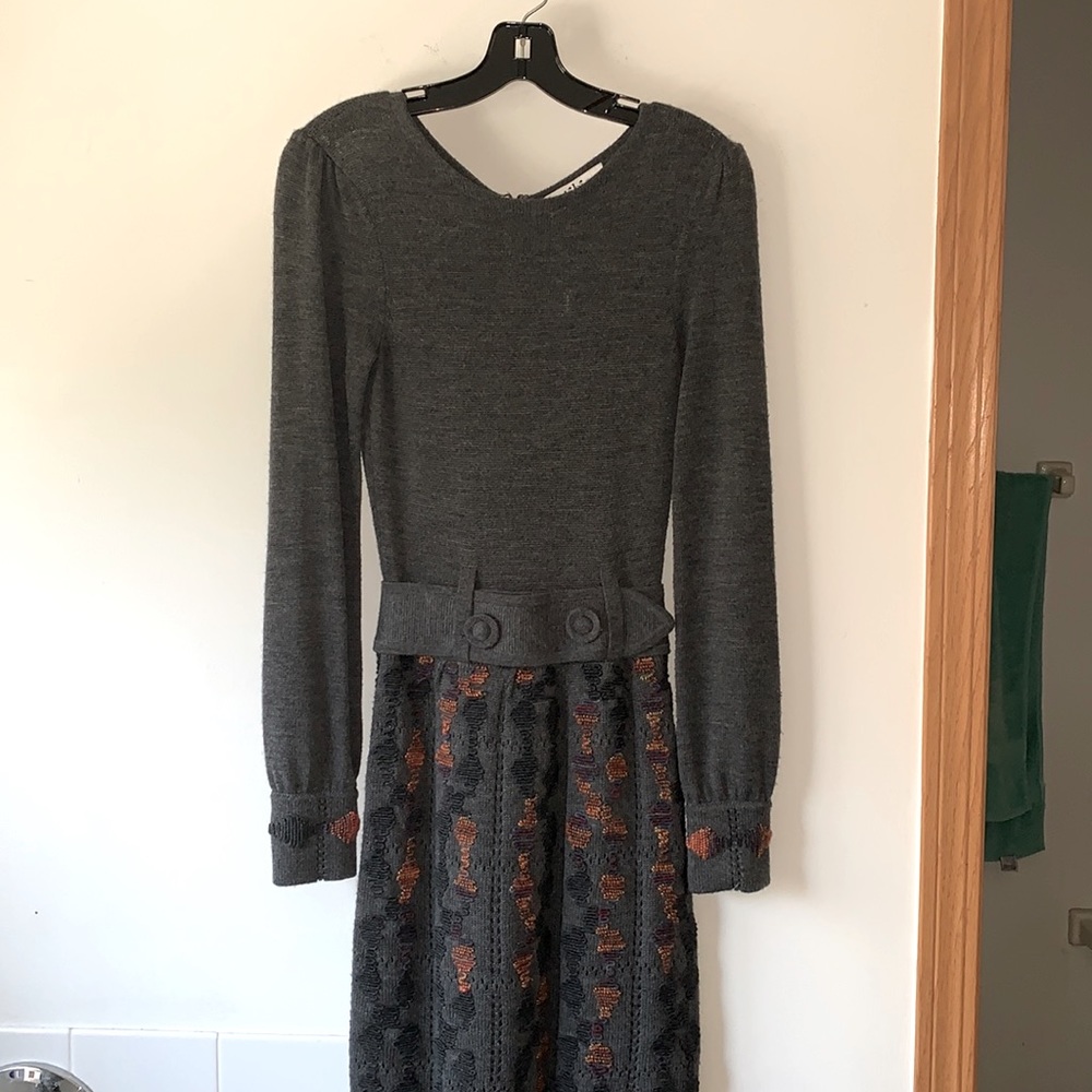 Tibi Gray Wool Dress